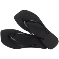 Chinelo Havaianas Slim Square Logo Metallic Feminino - Preto