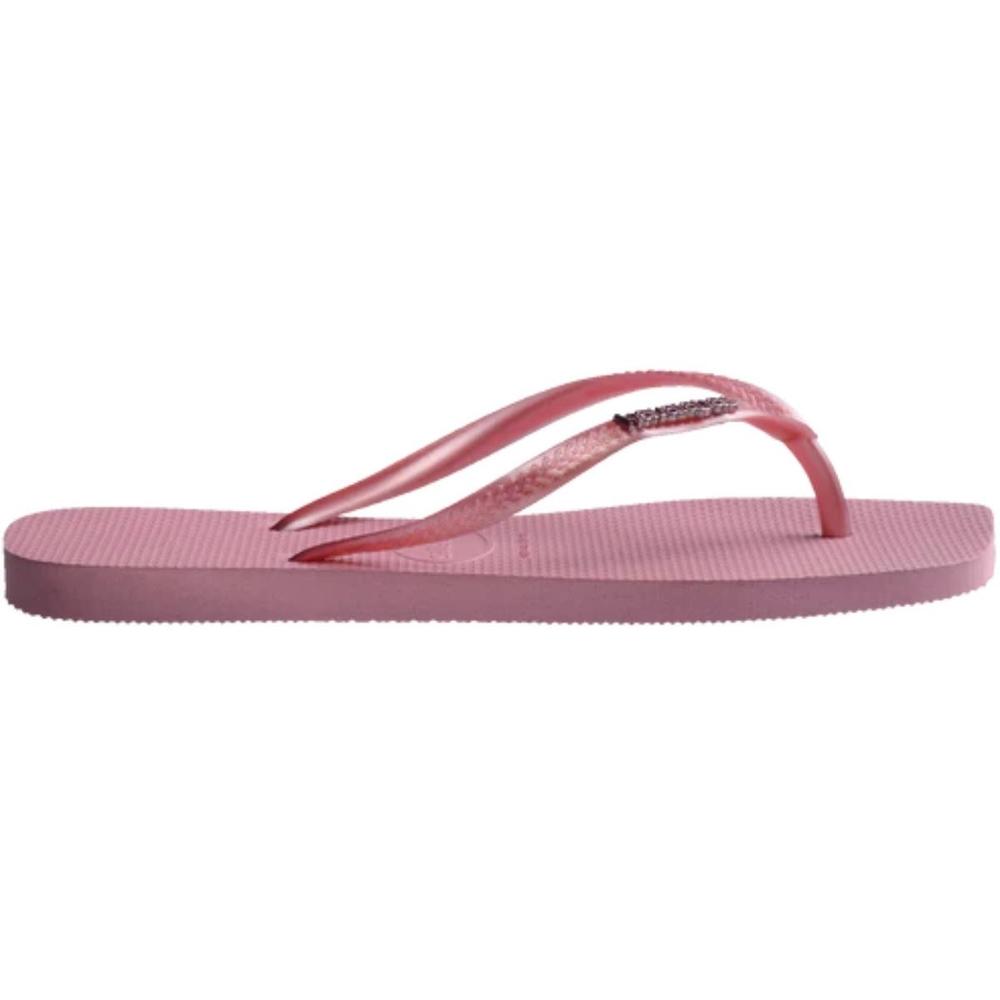 Chinelo Havaianas Slim Square Logo Metallic Feminino - Rosa - 3