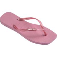 Chinelo Havaianas Slim Square Logo Metallic Feminino - Rosa - 2