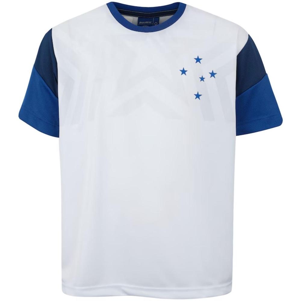 Camiseta Cruzeiro Brilhar Masculina - Branco - 1