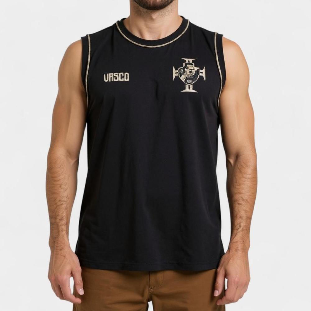 Regata Vasco da Gama Básica Estrondo Masculino - Preto - 1