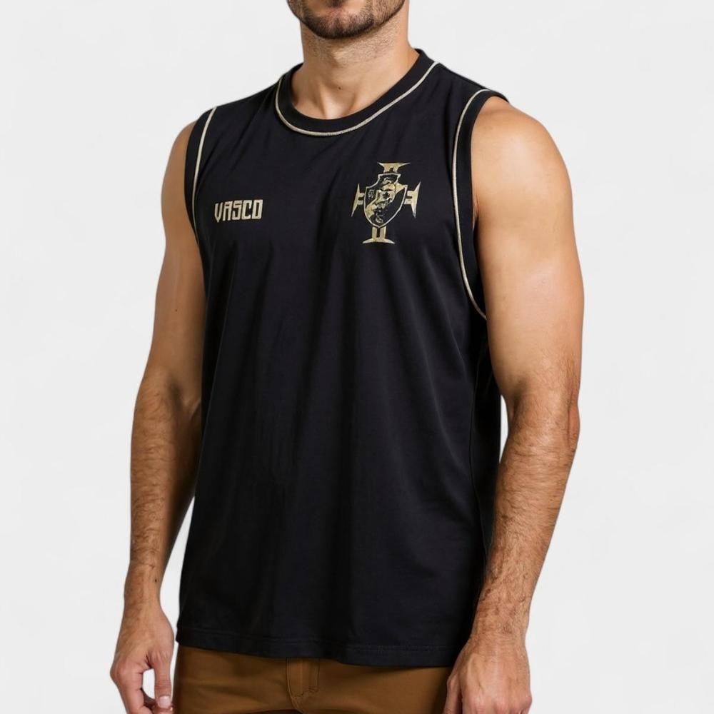 Regata Vasco da Gama Básica Estrondo Masculino - Preto - 2