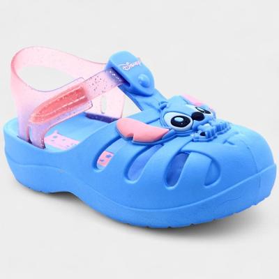 Sandália Bebê Disney Stitch Magic Menina - Azul e Rosa