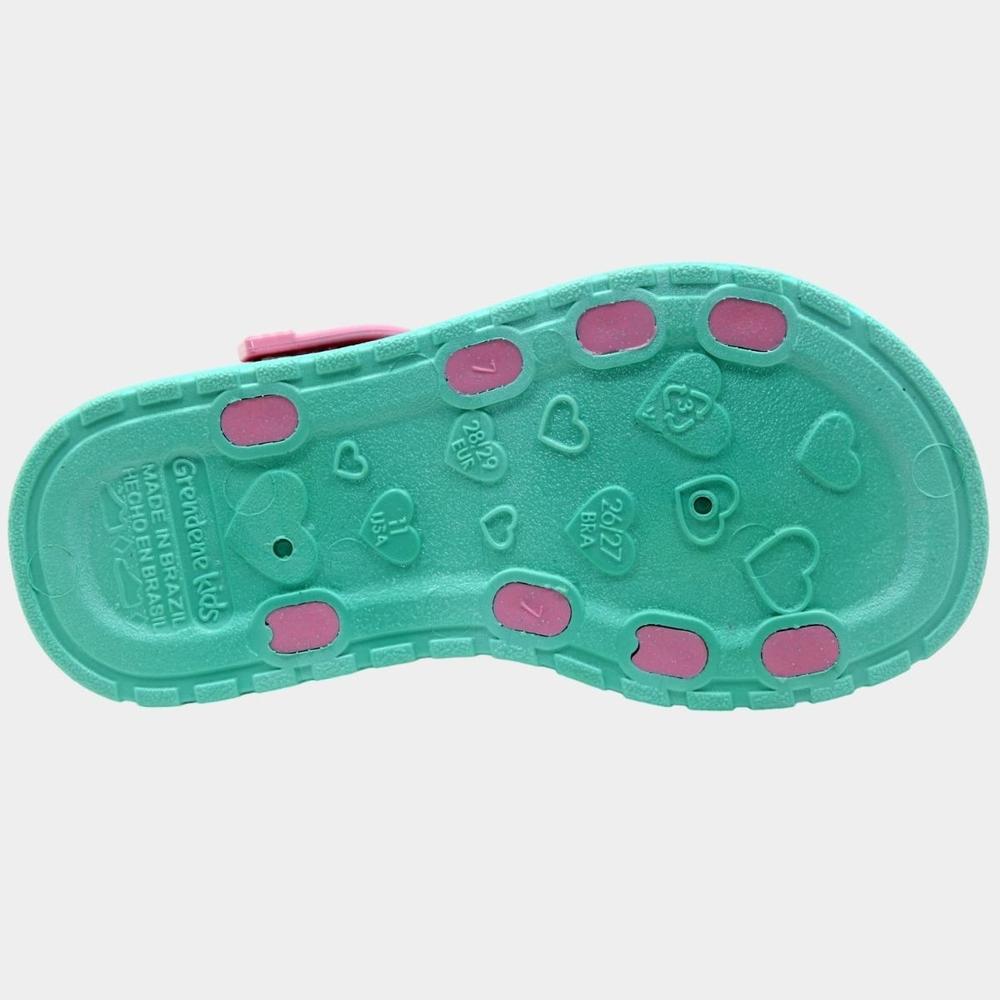 Sandália Infantil Disney Gabi Menina - Verde e Rosa - 5
