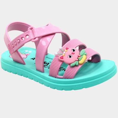 Sandália Infantil Disney Gabi Menina - Verde e Rosa