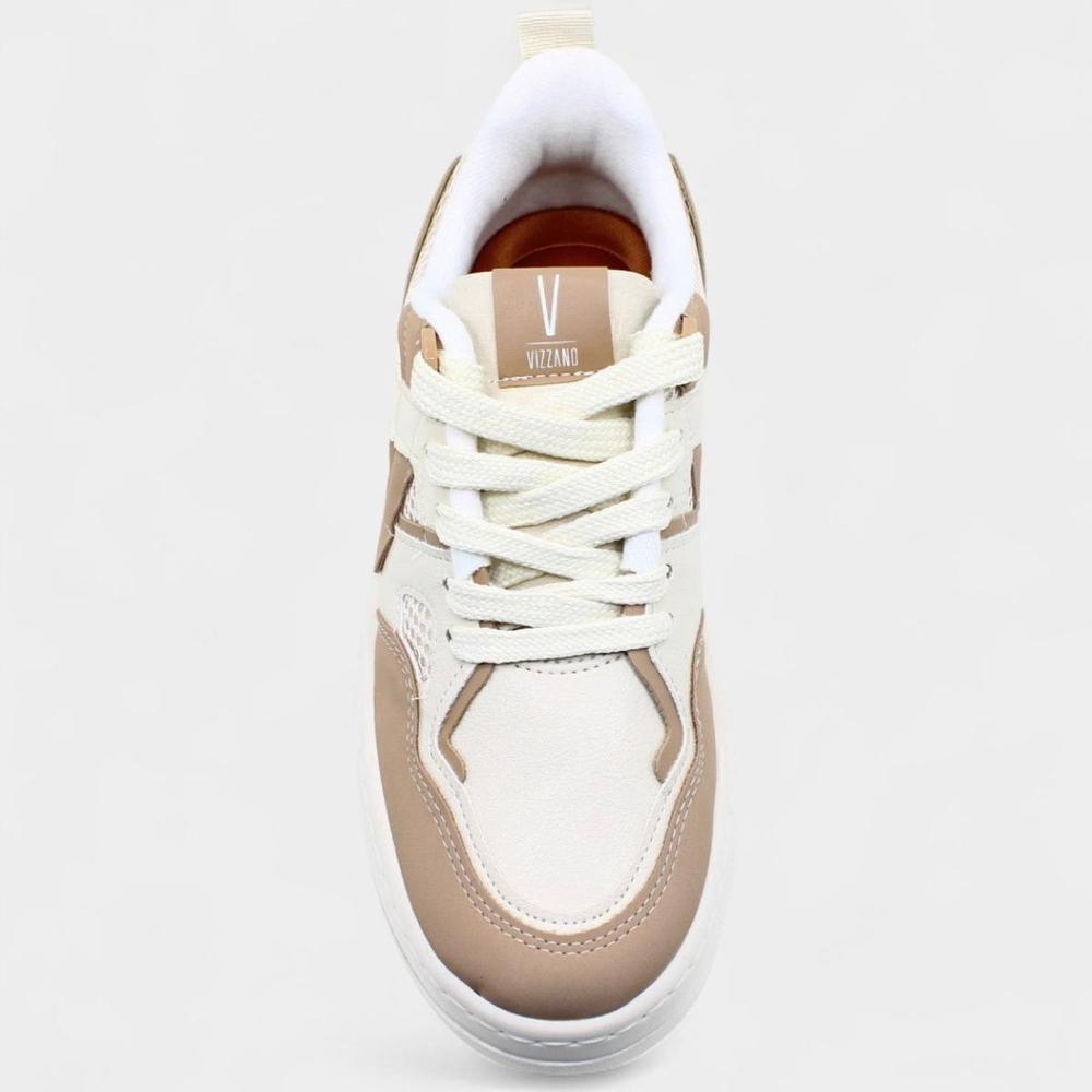 Tênis Vizzano Básico Feminino - Bege e Marrom - 3