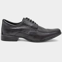Sapato Social Couro Jota Fran Com Cadarço Masculino - Preto - 2