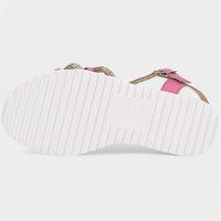 Sandália Infantil Molekinha Flatform Tira Strass Nó Menina - Rosa - 5