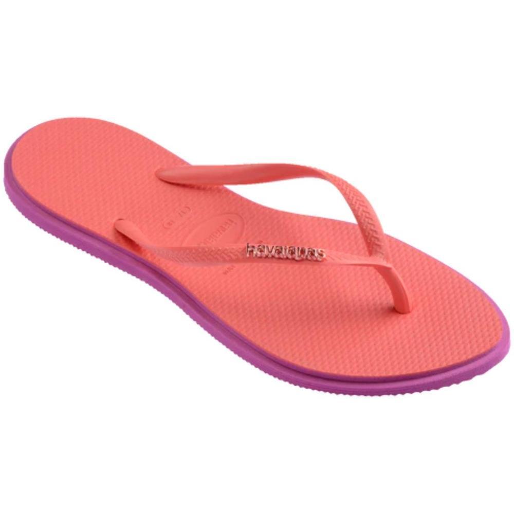 Chinelo Havaianas Slim Point Feminino - Rosa e Roxo - 2
