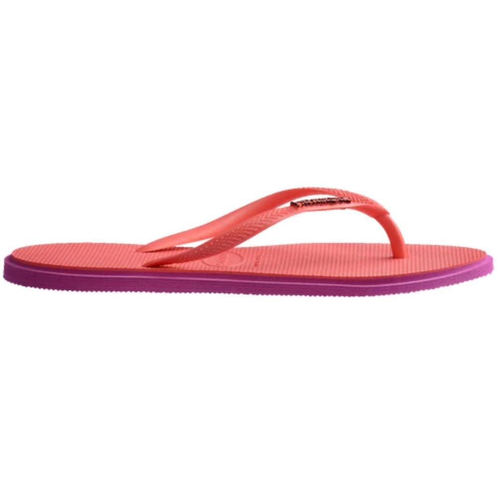 Chinelo Havaianas Slim Point Feminino - Rosa e Roxo - 3