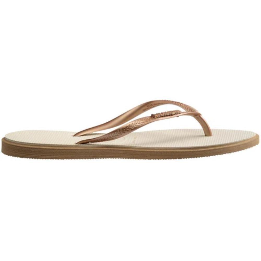 Chinelo Havaianas Slim Point Feminino - Off White e Bege - 3