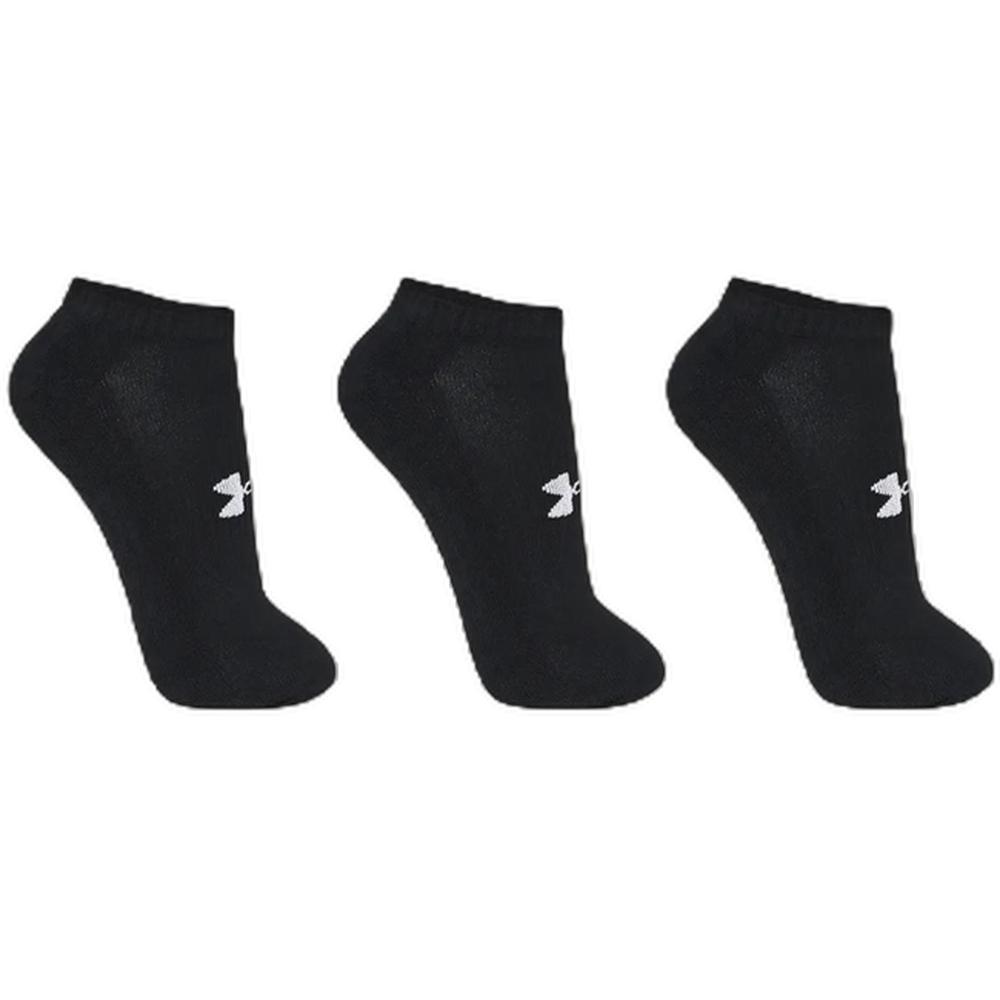 Kit Meia Under Armour Invisível Cotton No Show 3 Pares - Preto - 2