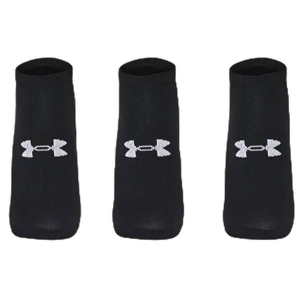 Kit Meia Under Armour Invisível Cotton No Show 3 Pares - Preto - 3