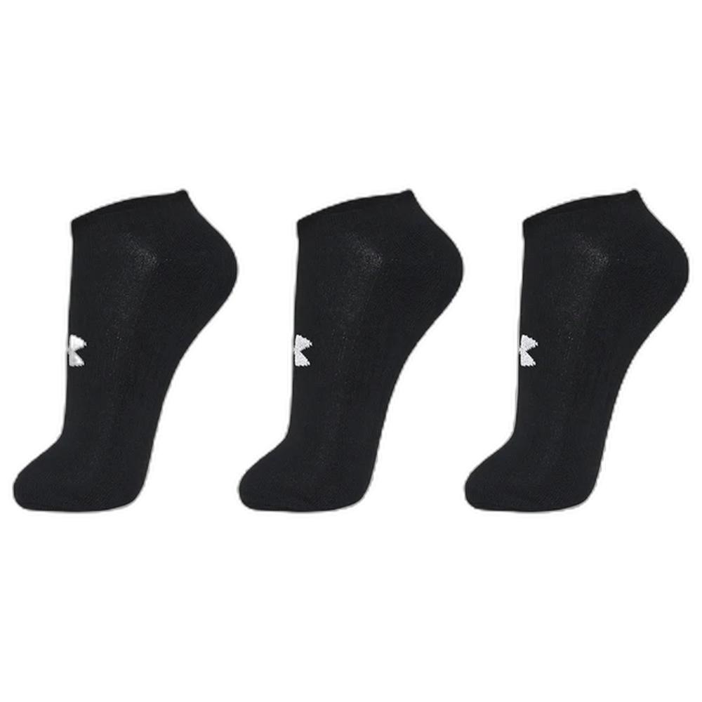 Kit Meia Under Armour Invisível Cotton No Show 3 Pares - Preto - 4