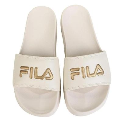 Chinelo Fila Drifter Basic Feminino - Bege e Dourado