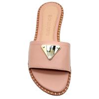 Rasteira Cia do Porto Estilo Dourado Feminina - Nude - 3