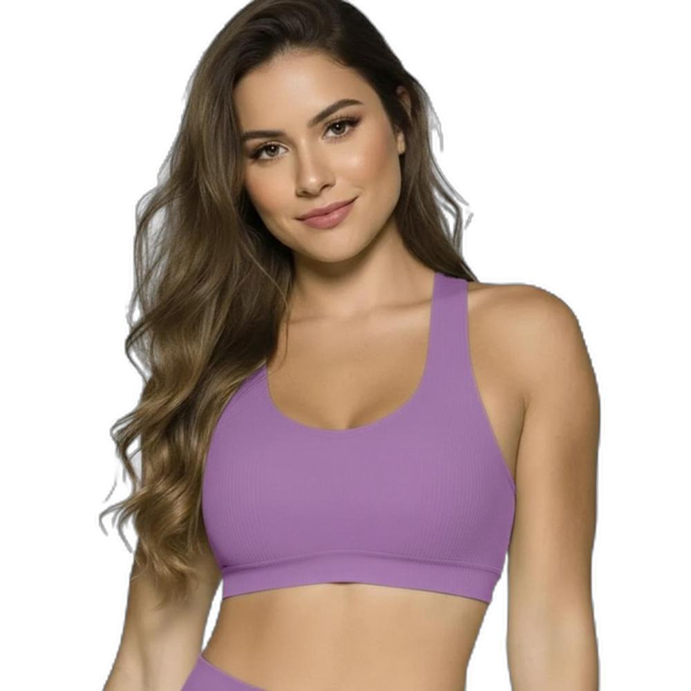 Top Selene Sem Costura Feminino - Lilás - 1