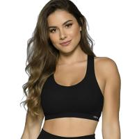 Top Selene Sem Costura Feminino - Preto - 1