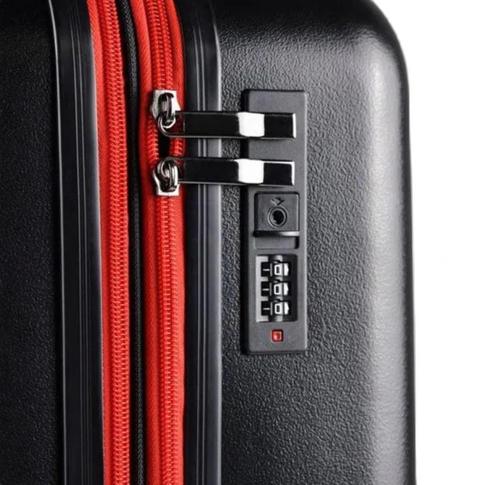 Mala de Bordo Bagaggio Flamengo CRF 20 Polegadas - Preto e Vermelho - 5