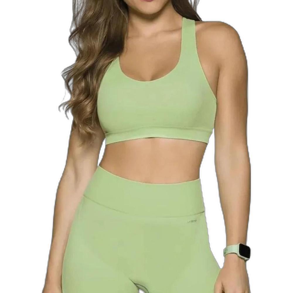 Top Selene Sem Costura Feminino - Verde - 2