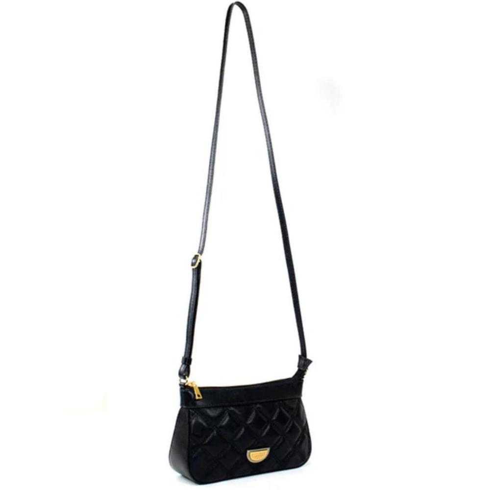 Bolsa Crossbody Classe Couro Legítimo Casual Maia Feminina - Preto - 5
