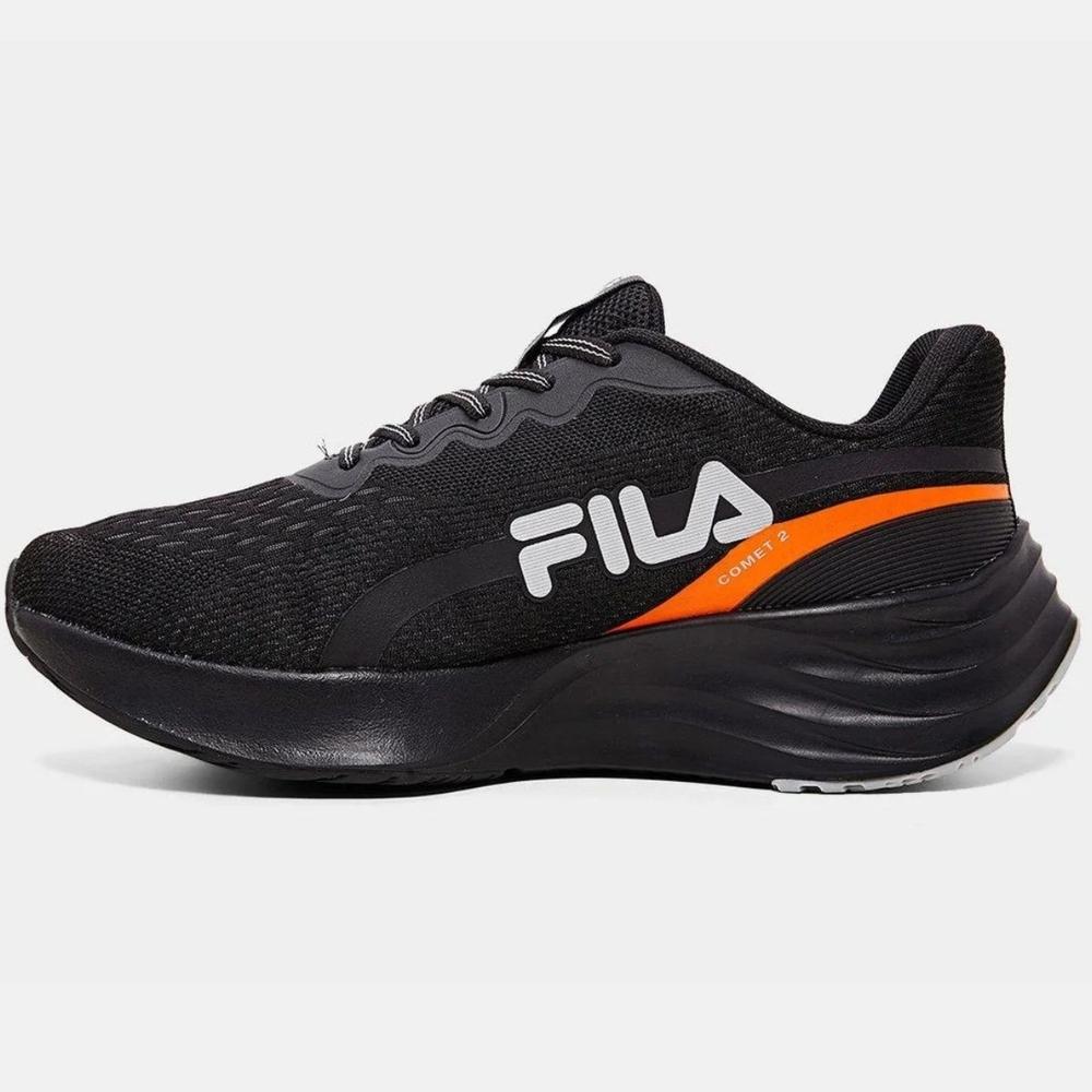 Tênis Fila Comet 2 Masculino - Preto e Laranja - 4