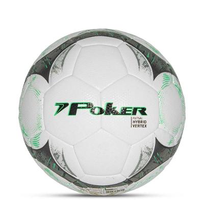 Bola de Futsal Profissional Poker Hybrid Vertex 32 Gomos - Cinza e Verde