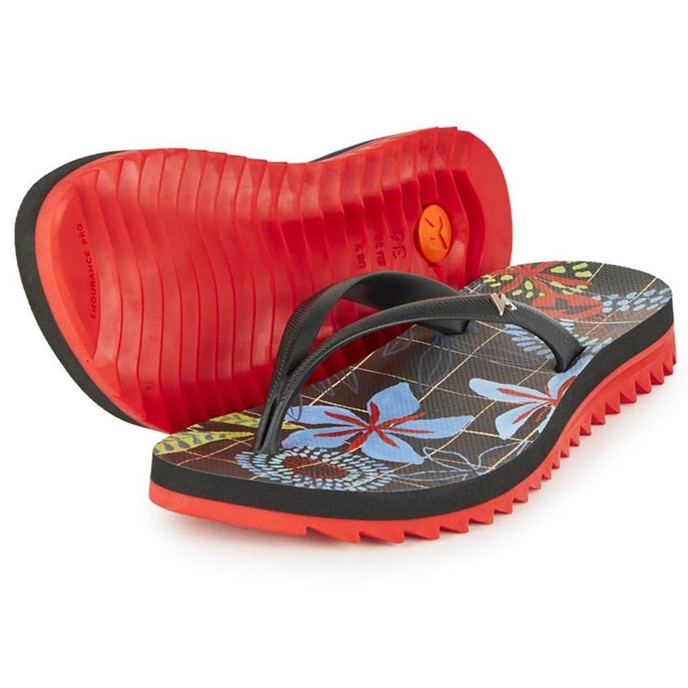 Chinelo Kenner Ibiza Jardim Feminino - Preto e Vermelho - 2
