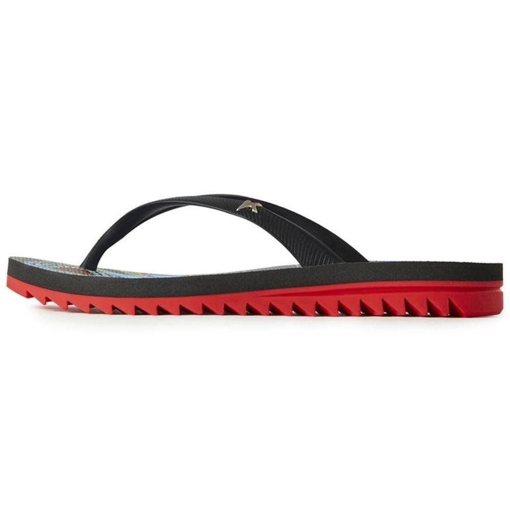 Chinelo Kenner Ibiza Jardim Feminino - Preto e Vermelho - 3
