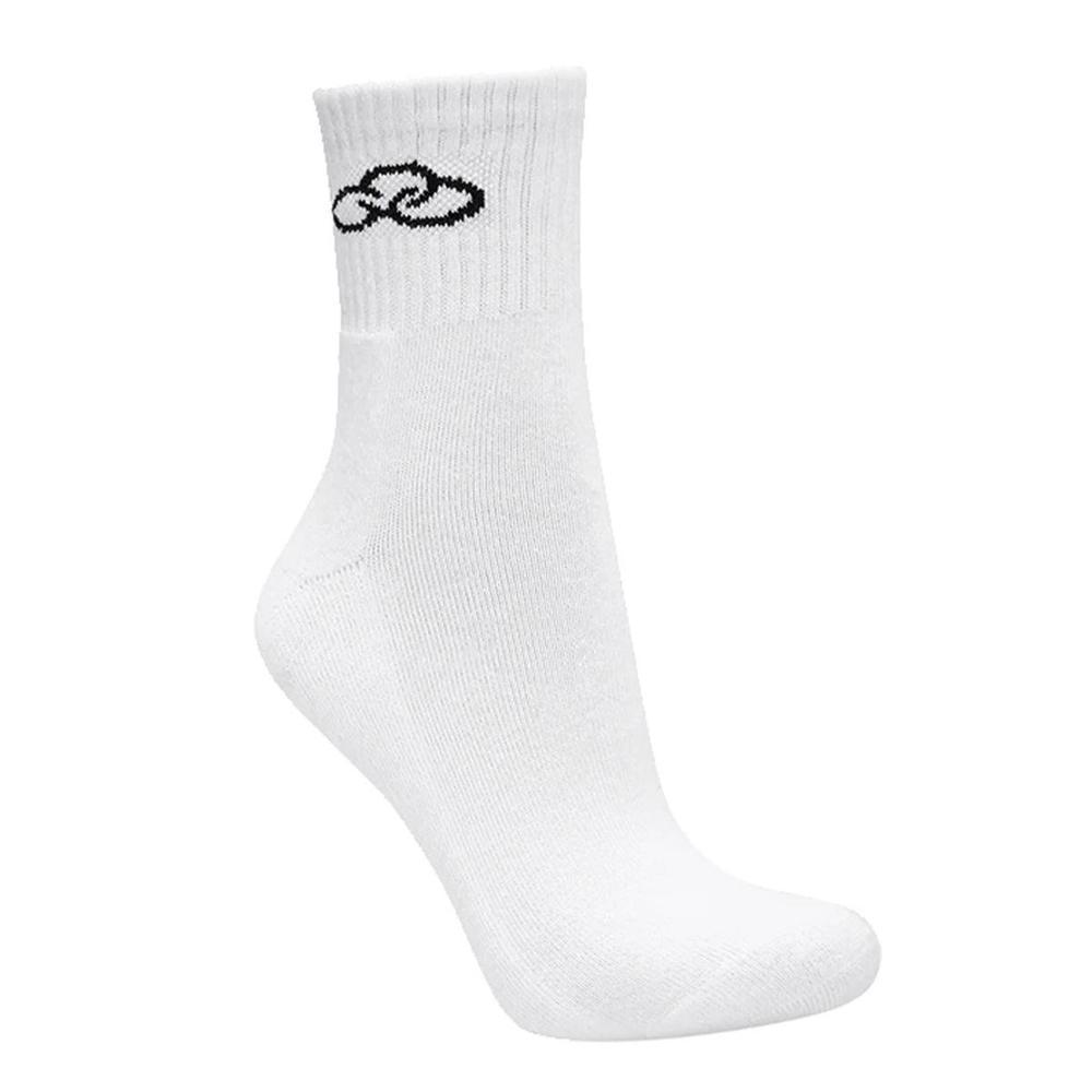 Kit Meia Cano Médio Olympikus Masculina 3 Pares - Branco e Cinza - 3