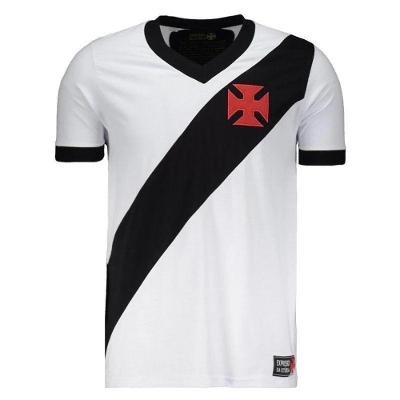 Camiseta Vasco Expresso Masculina - Branco e Preto