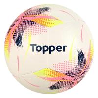 Bola Futebol Campo Topper Slick Cup - Branco e Rosa - 1