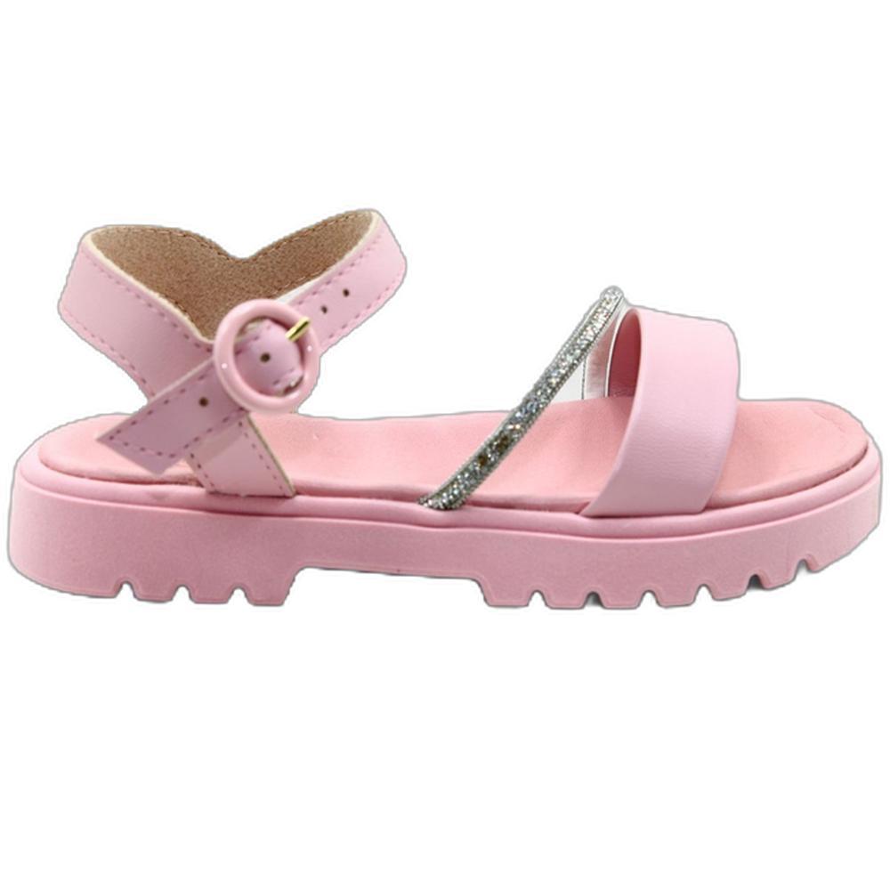 Papete Infantil Molekinha Tira Brilho Strass Menina - Rosa Claro - 2