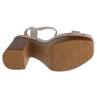 Sandália Plataforma Vizzano Salto Grosso Apliques Feminino - Off White - 5