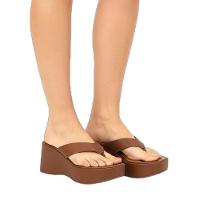 Tamanco Vizzano Plataforma Feminino - Marrom - 6