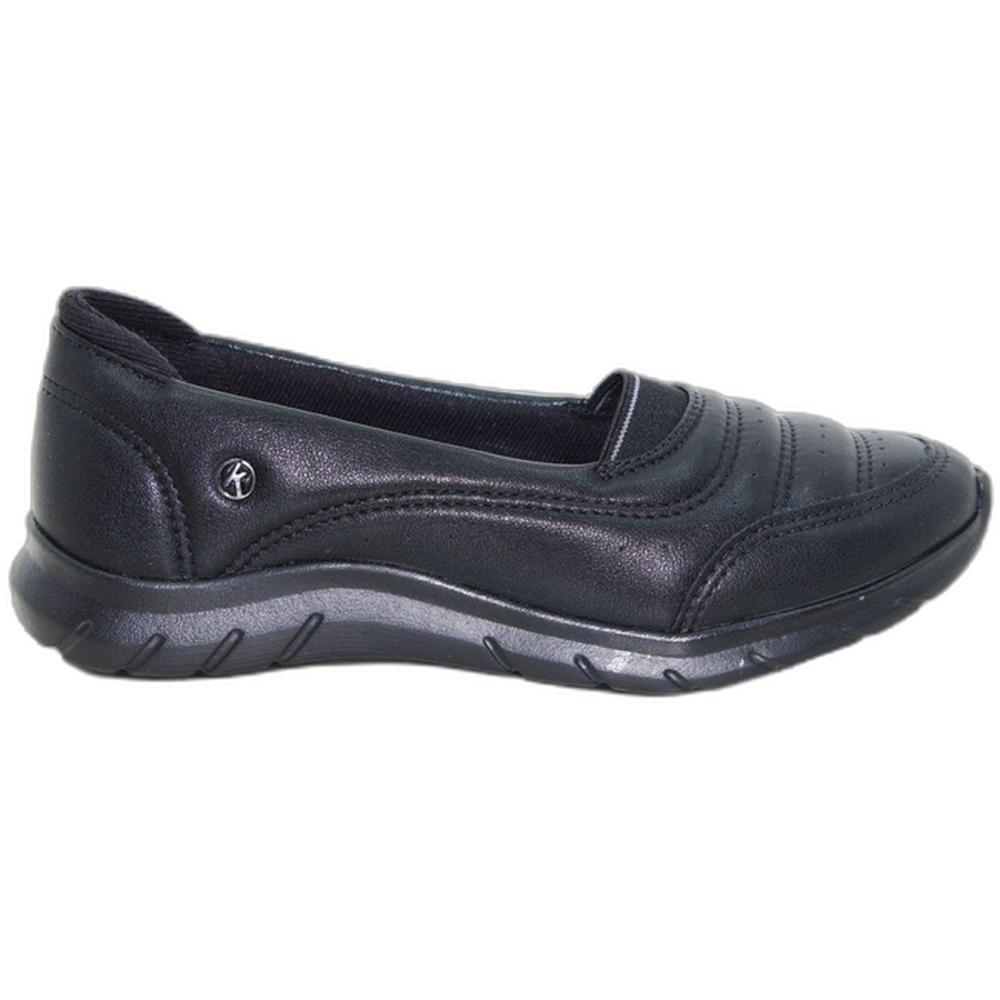 Slip On Kolosh Nobuck Plataforma Feminino - Preto - 2
