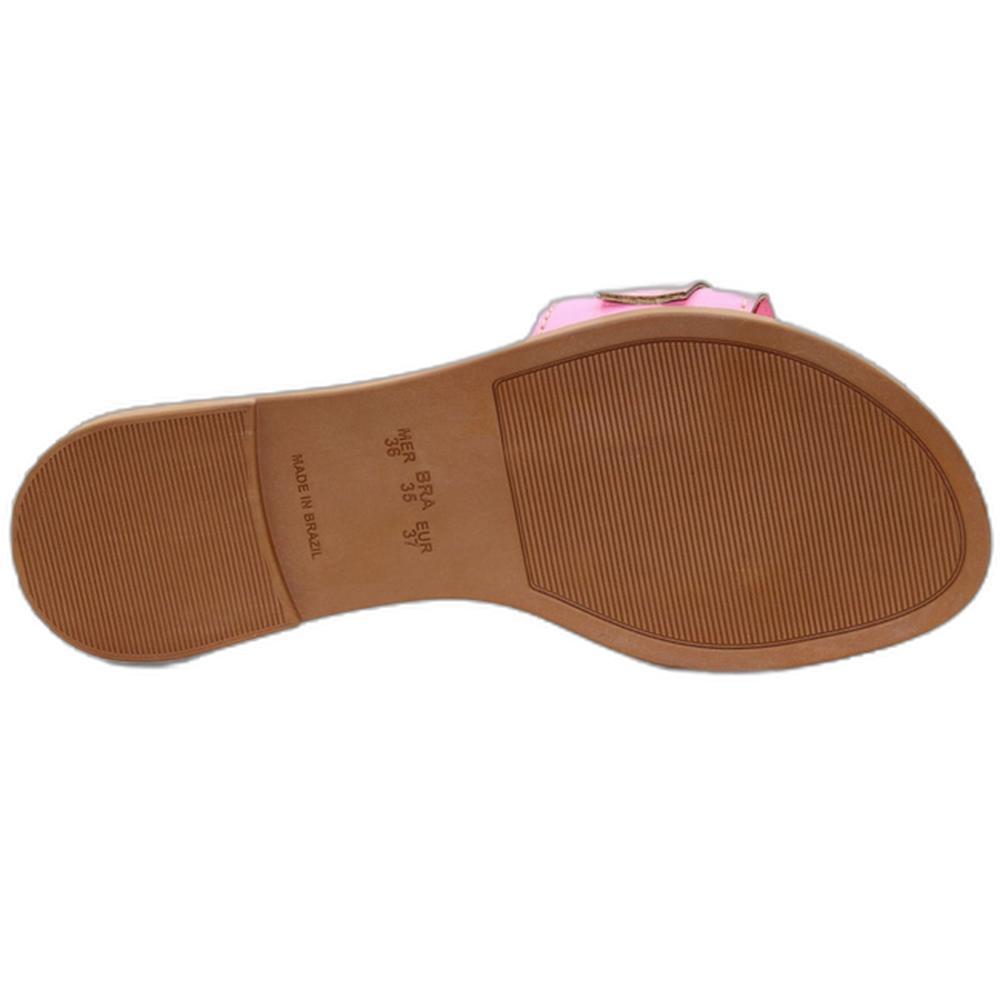 Rasteira Cia do Porto Nó Strass Feminina - Rosa - 5