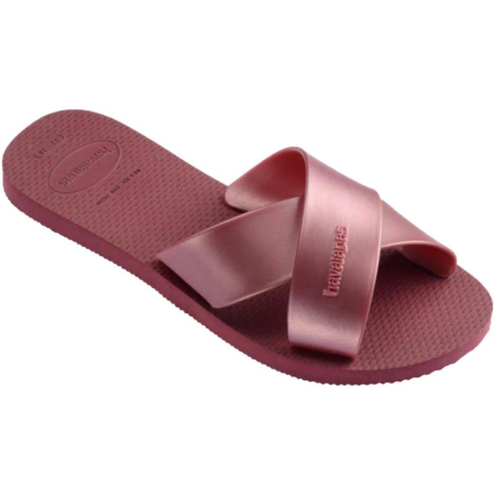 Rasteira Havaianas Aqua Metálica Feminina - Bordô - 2
