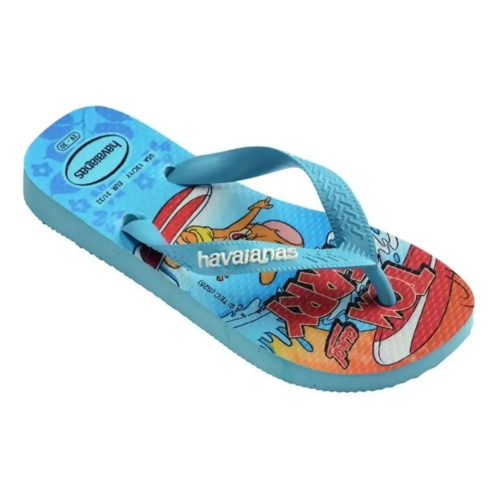 Chinelo Infantil Havaianas Top Warner Tom e Jerry Menino - Azul - 2