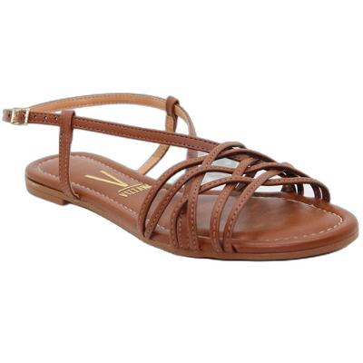 Rasteira Vizzano Tiras Cruzadas Feminina - Marrom