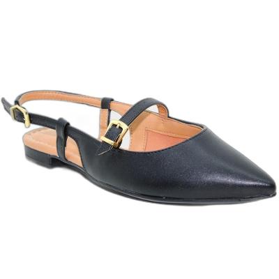 Sandália Vizzano Salto Baixo Bico Fino Feminino - Preto