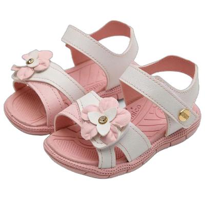 Sandália Infantil Klin Tic Tac Menina - Rosa e Branco