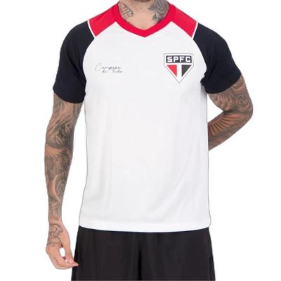 Camisa São Paulo Intensidade Masculina - Branco e Preto