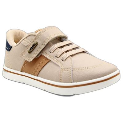 Tênis Infantil Klin Casual Flyer Mini Menino - Bege