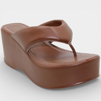 Tamanco Anabela Casteliê Ava Feminino - Marrom