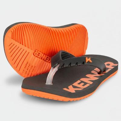Chinelo Infantil Kenner Red Menino - Preto e Laranja