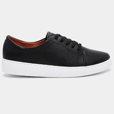 Tênis Vizzano Casual Cadarço Pelica - Preto e Branco