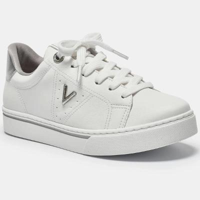 Tênis Via Marte Casual Detalhe Feminino - Branco e Prata
