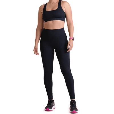 Calça Legging Lupo Sem Costura Canelada Feminina - Preto