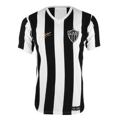 Camisa Atlético Mineiro 1983 nº 11 Eder Retrô Mania Masculina - Preto e Branco